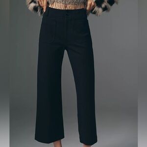 Anthropologie Maeve Colette High Rise Cropped Wide Leg Pants Like New EUC 29